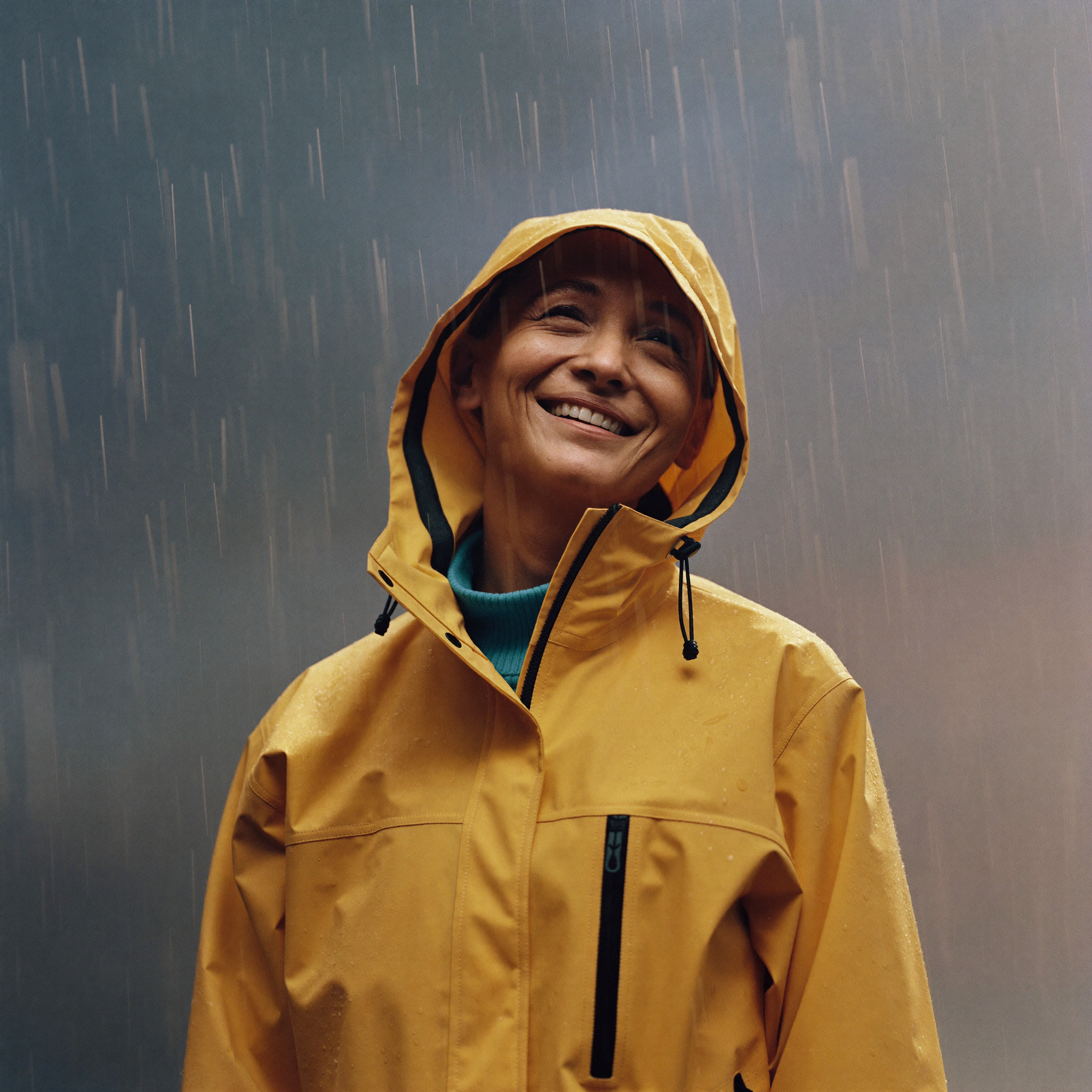 Dry and calm in a raincoat