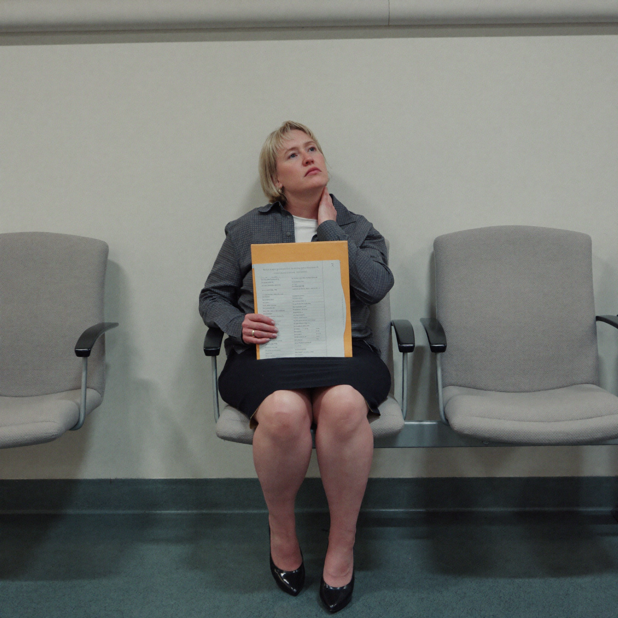 Sitting in yet another specialist waiting room, thick folder of records in her lap